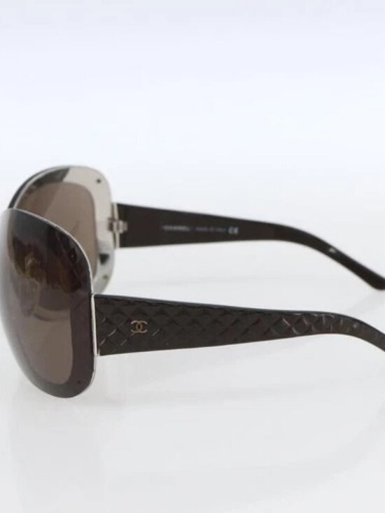 CHANEL Sunglasses plastic Brown CC Auth SW2007 main image 11